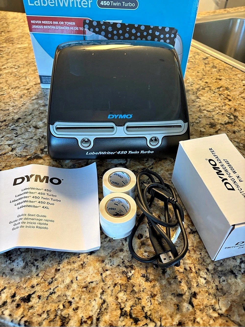 DYMO LabelWriter 450 Twin Turbo Label Printer Black & Blue